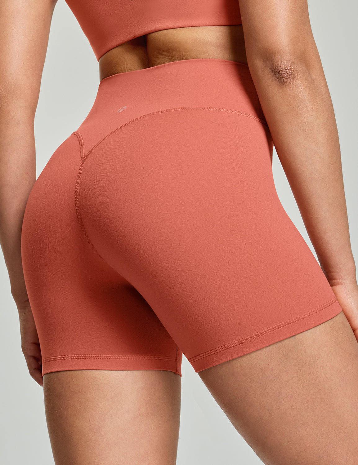 Bold V-Dip Back No Front Seam Athletic Shorts