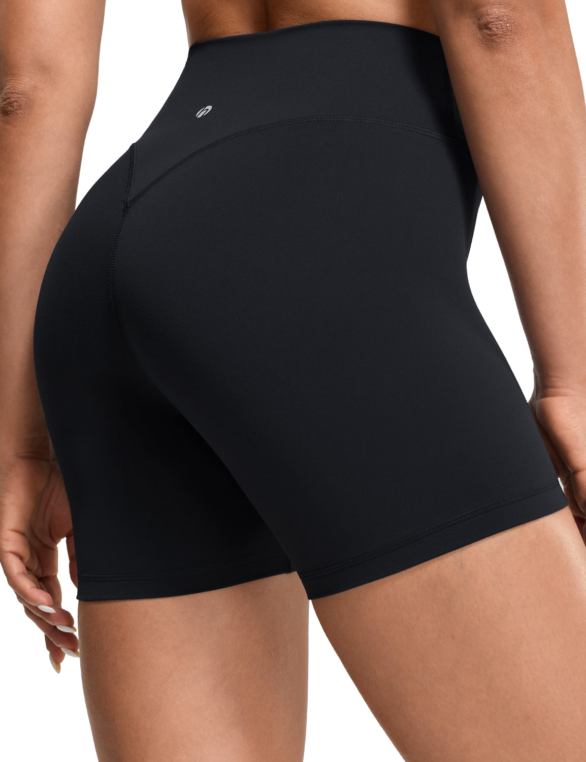 Bold V-Dip Back No Front Seam Athletic Shorts