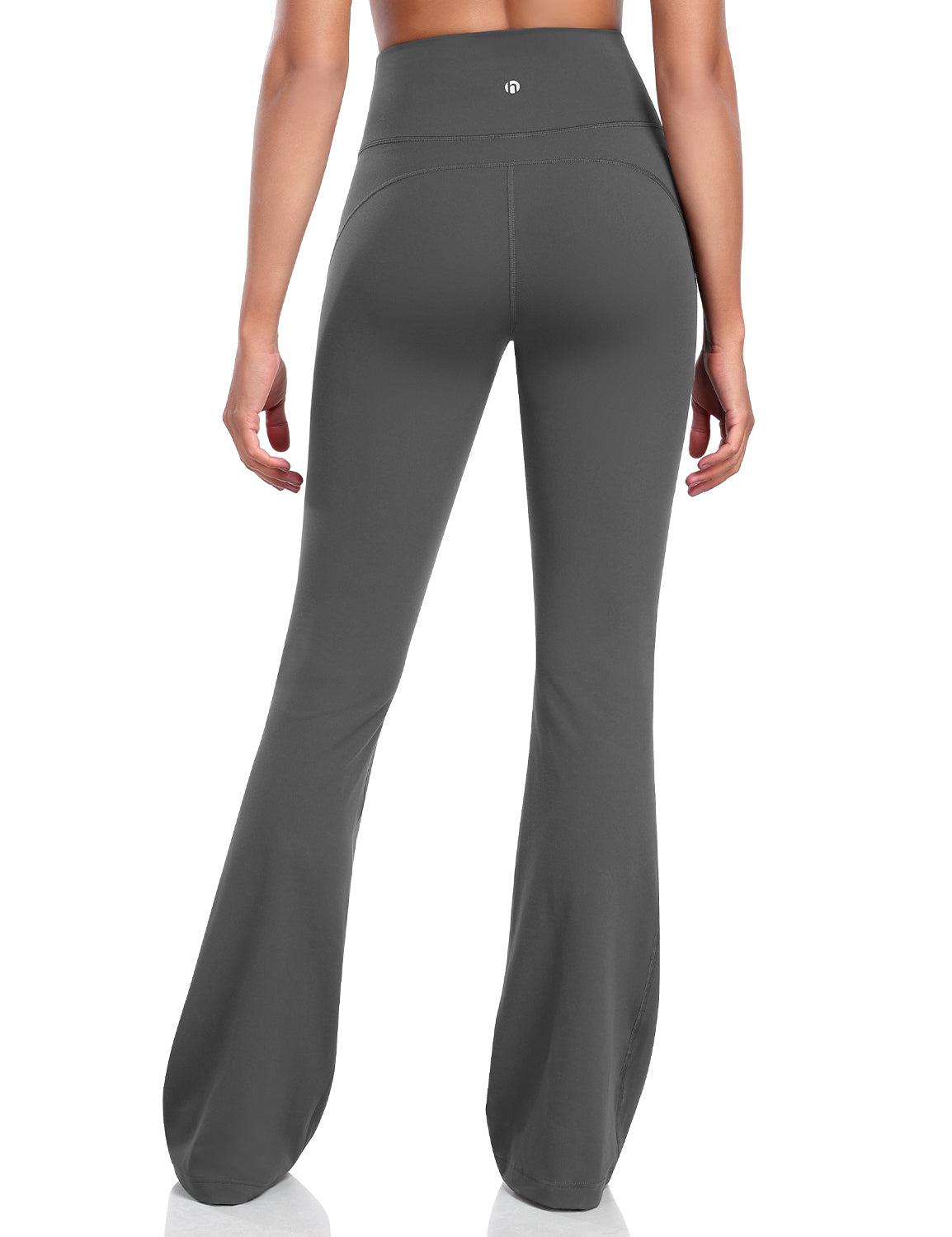 HeyNuts Mellow Flare Leggings 30.5", High Waisted Tummy Control Wide Leg Bootcut Yoga Pants Lounge Soft