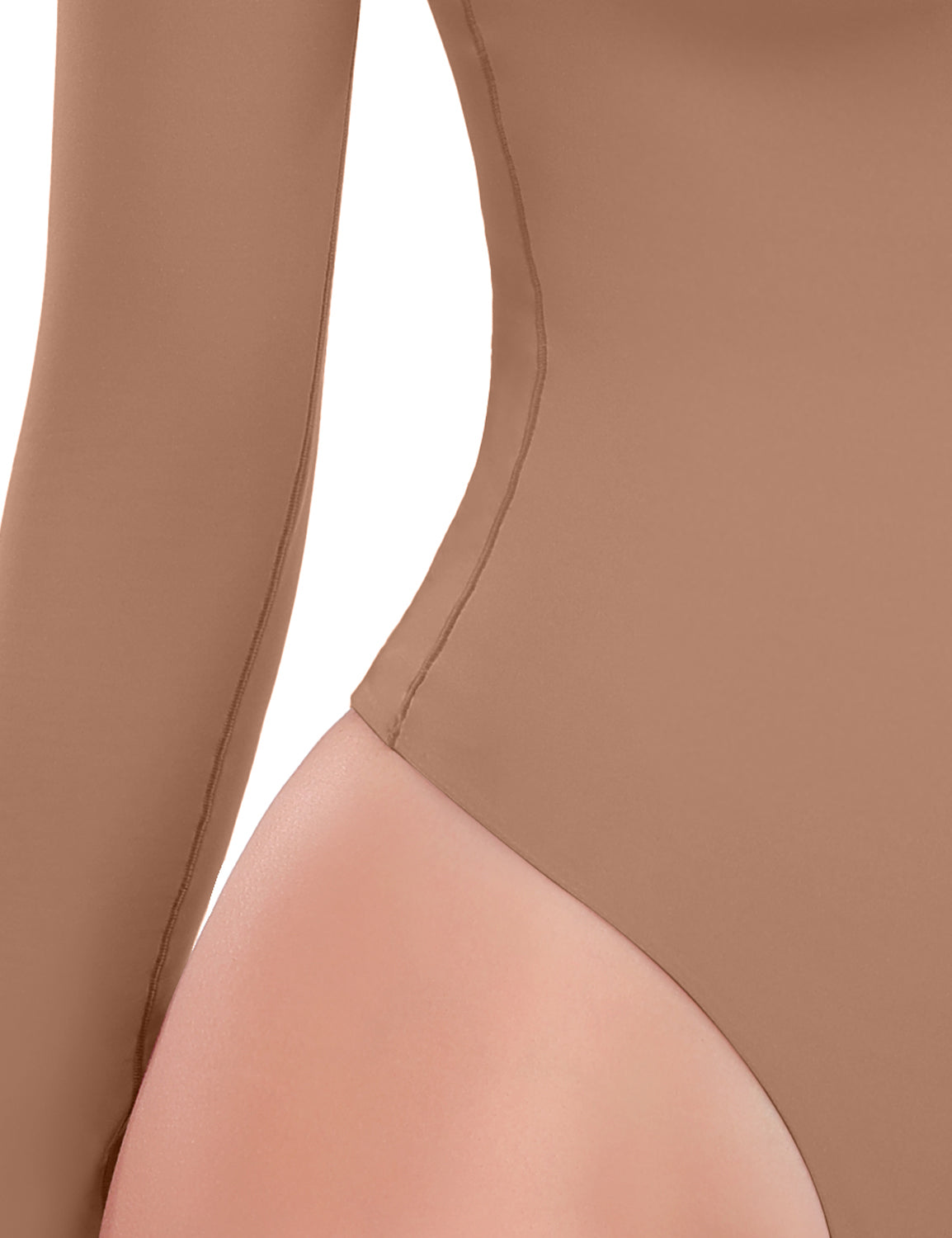 Long Sleeve Crew Neck Bodysuit Wheat