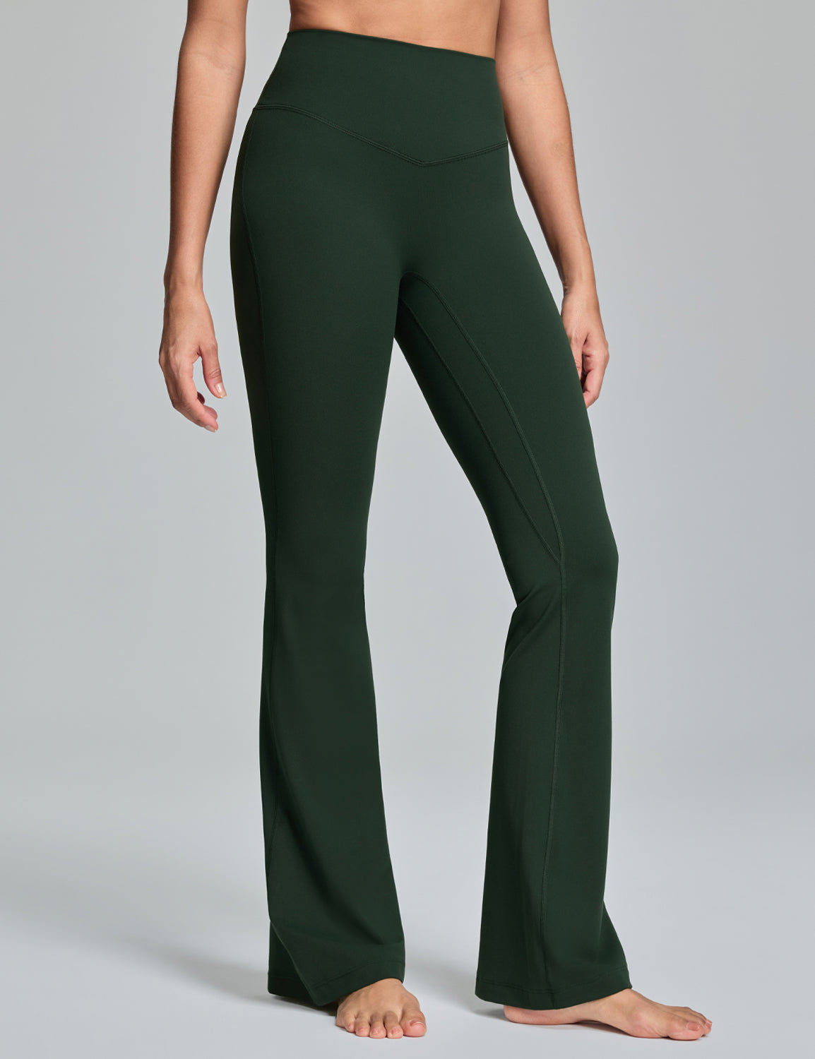 Harmony Flare Leggings No Front Seam Bold V-Dip Back