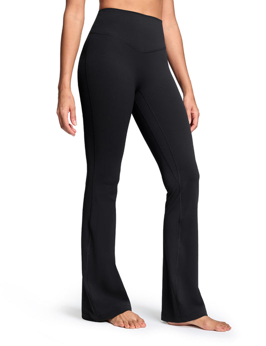 Harmony Flare Leggings No Front Seam Bold V-Dip Back