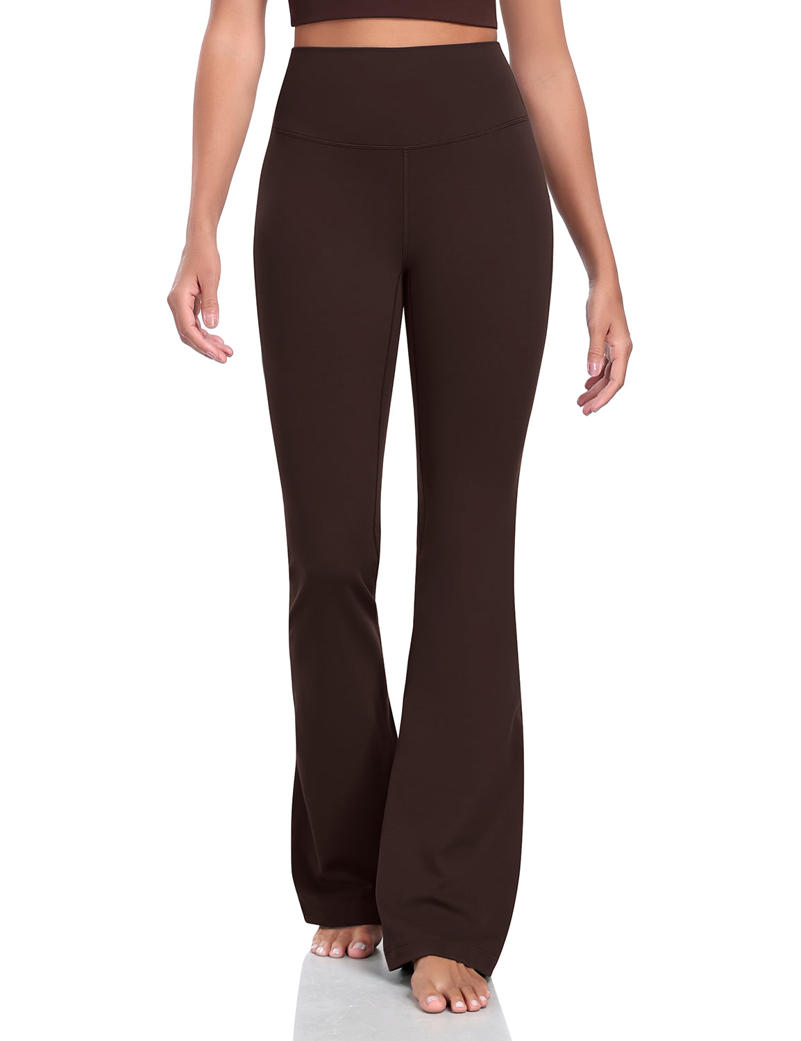 HeyNuts Harmony Flare Leggings 30.5", High Waisted Tummy Control Wide Leg Bootcut Yoga Pants Lounge Soft