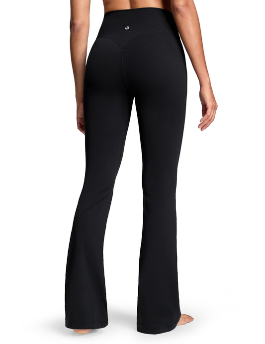 Harmony Flare Leggings No Front Seam Bold V-Dip Back