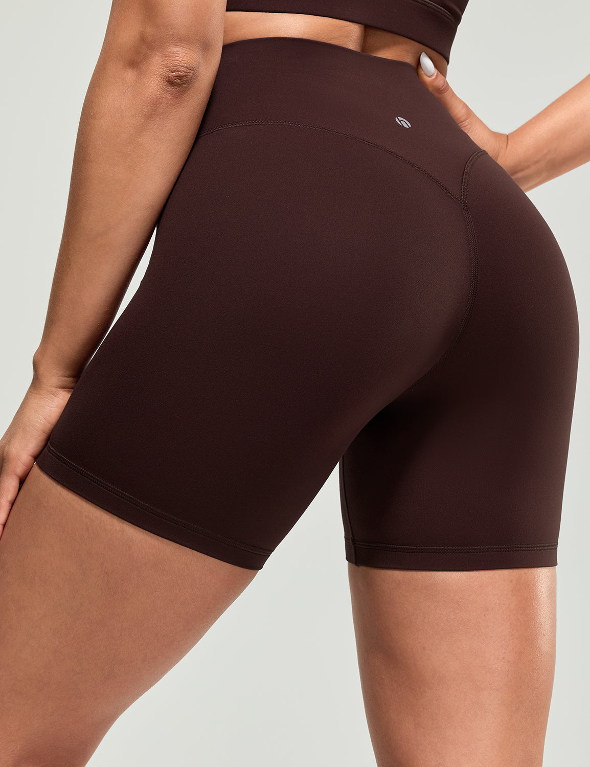 Bold V-Dip Back No Front Seam Athletic Shorts