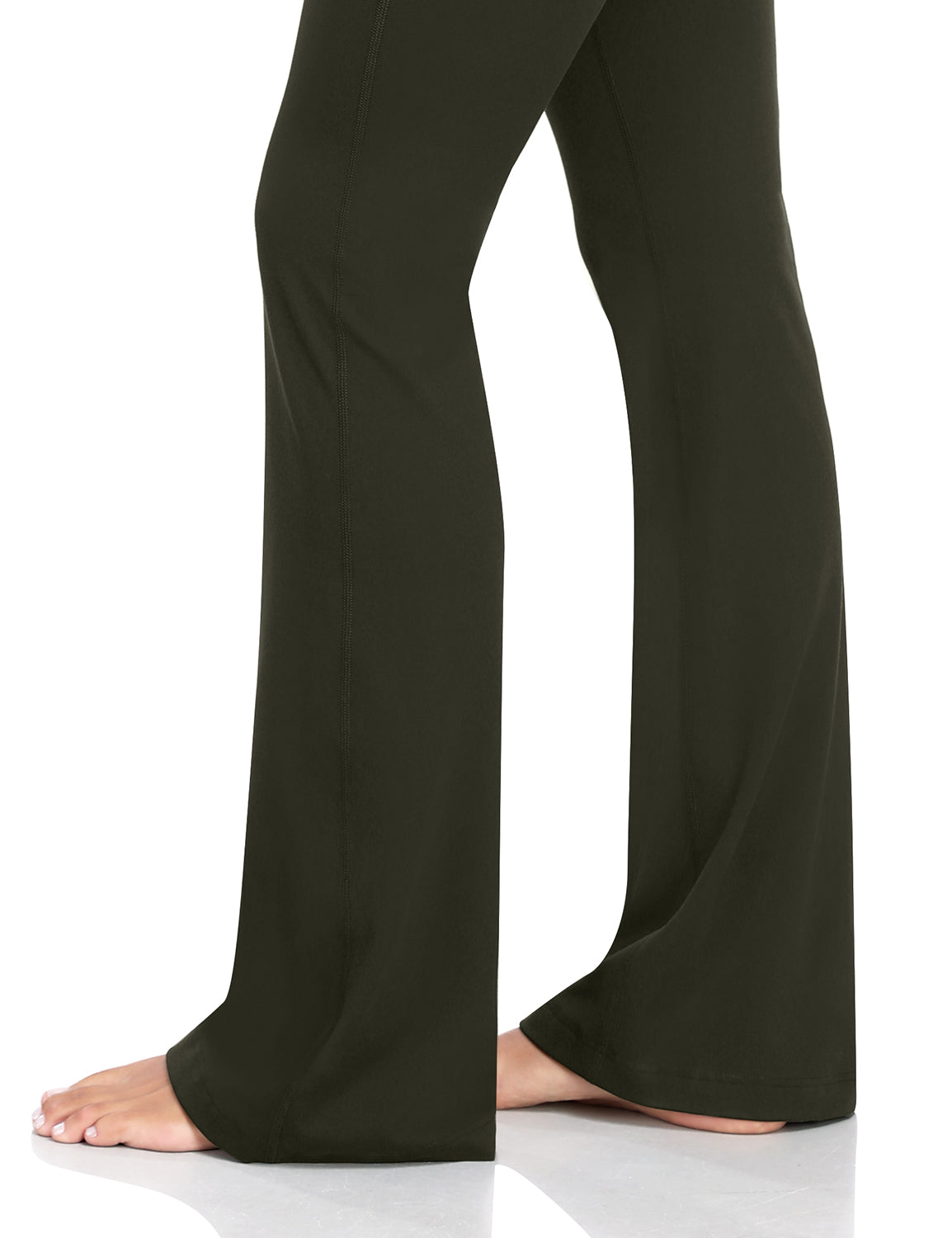 HeyNuts Mellow Flare Leggings 32.5", High Waisted Tummy Control Wide Leg Bootcut Yoga Pants Lounge Soft