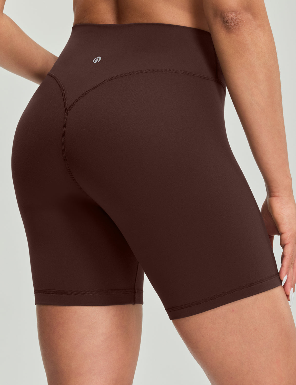 Bold V-Dip Back No Front Seam Athletic Shorts