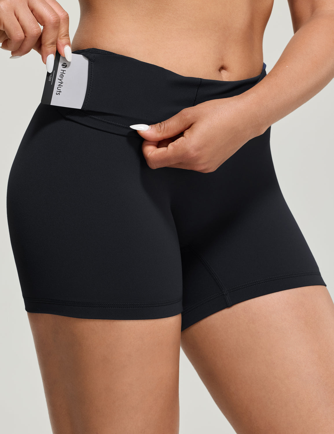 Bold V-Dip Back No Front Seam Athletic Shorts