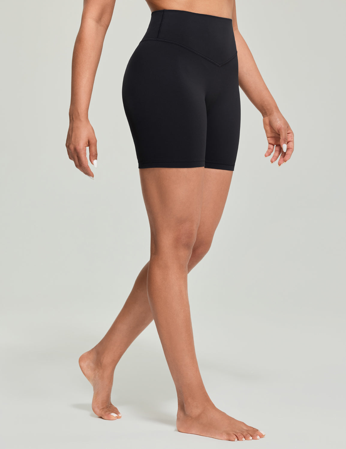 Bold V-Dip Back No Front Seam Athletic Shorts