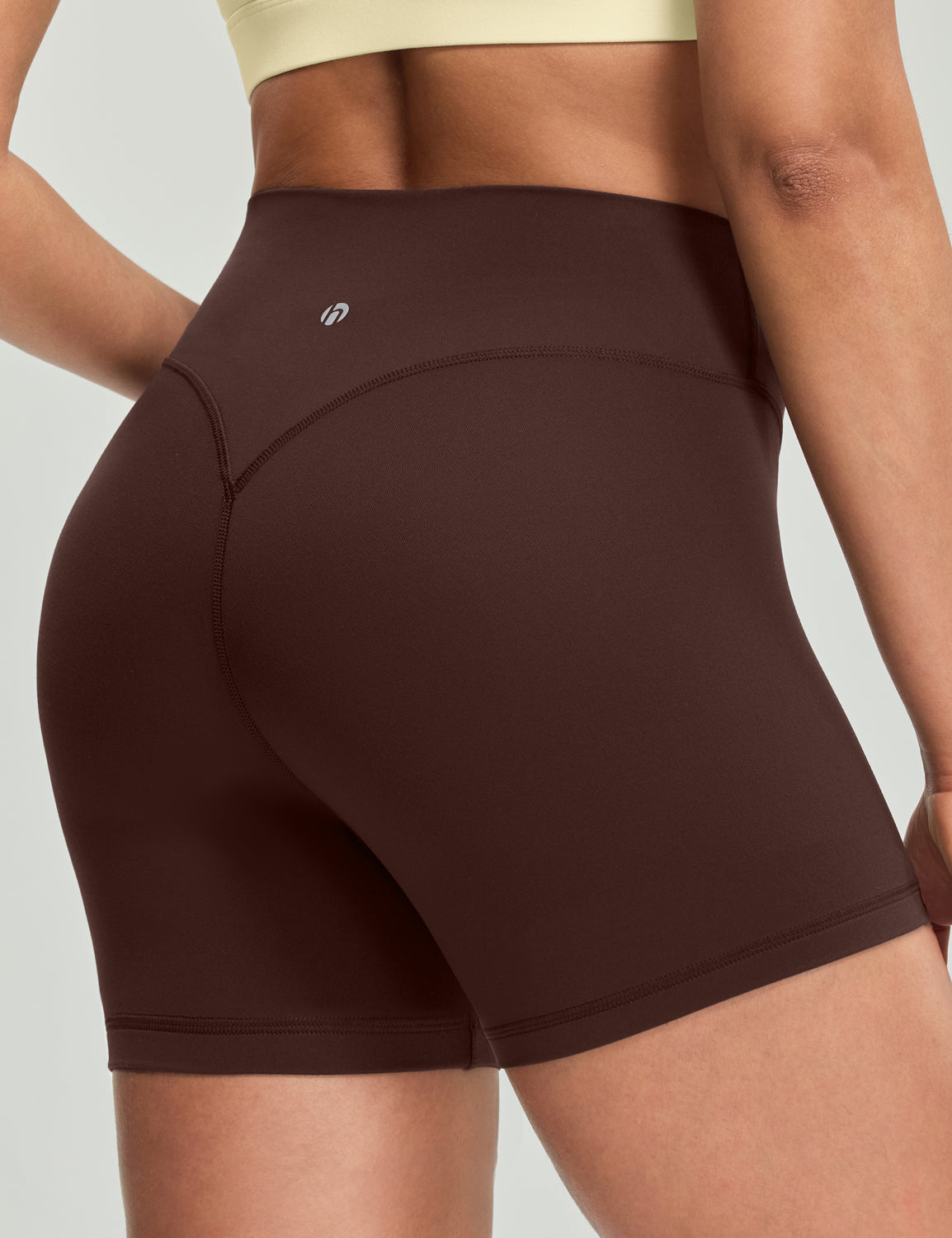 Bold V-Dip Back No Front Seam Athletic Shorts