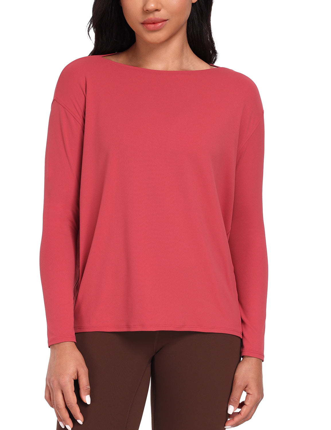 boat neck short long sleeve shirts