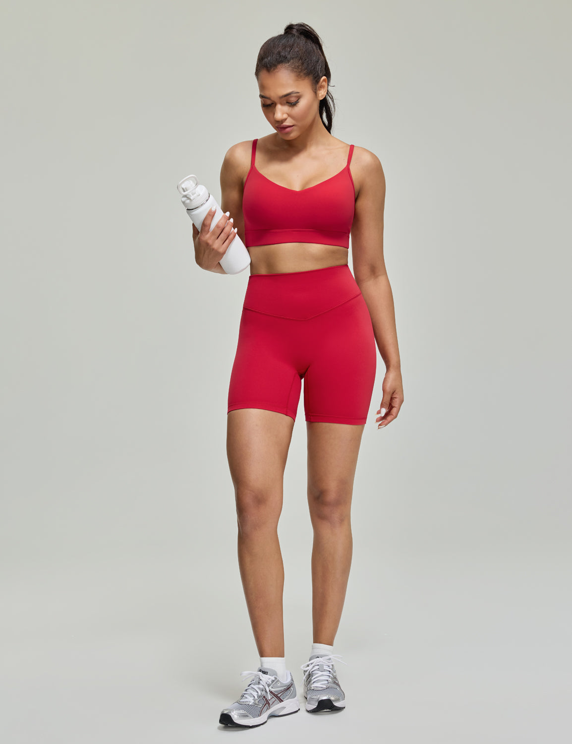 Bold V-Dip Back No Front Seam Athletic Shorts