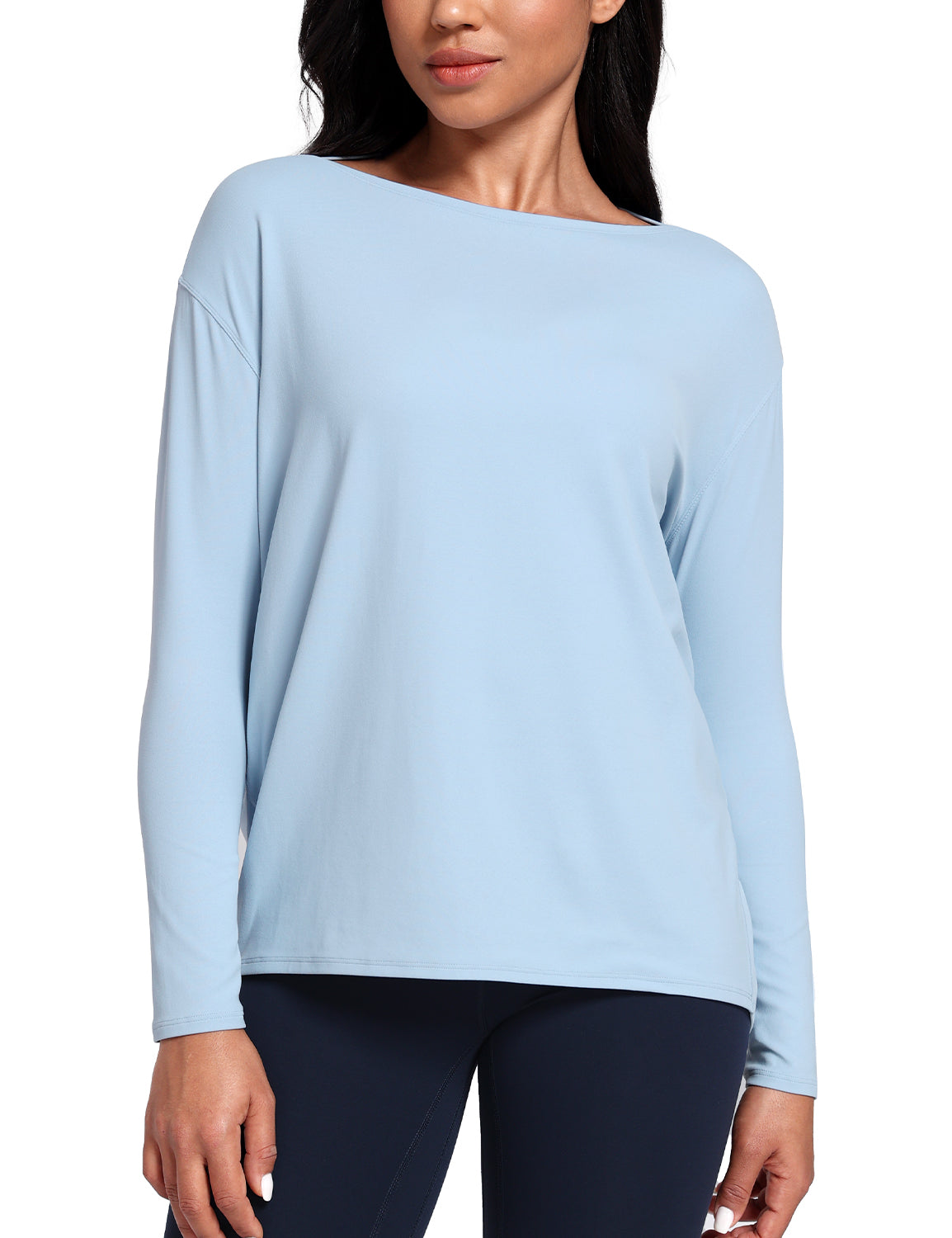 boat neck short long sleeve shirts