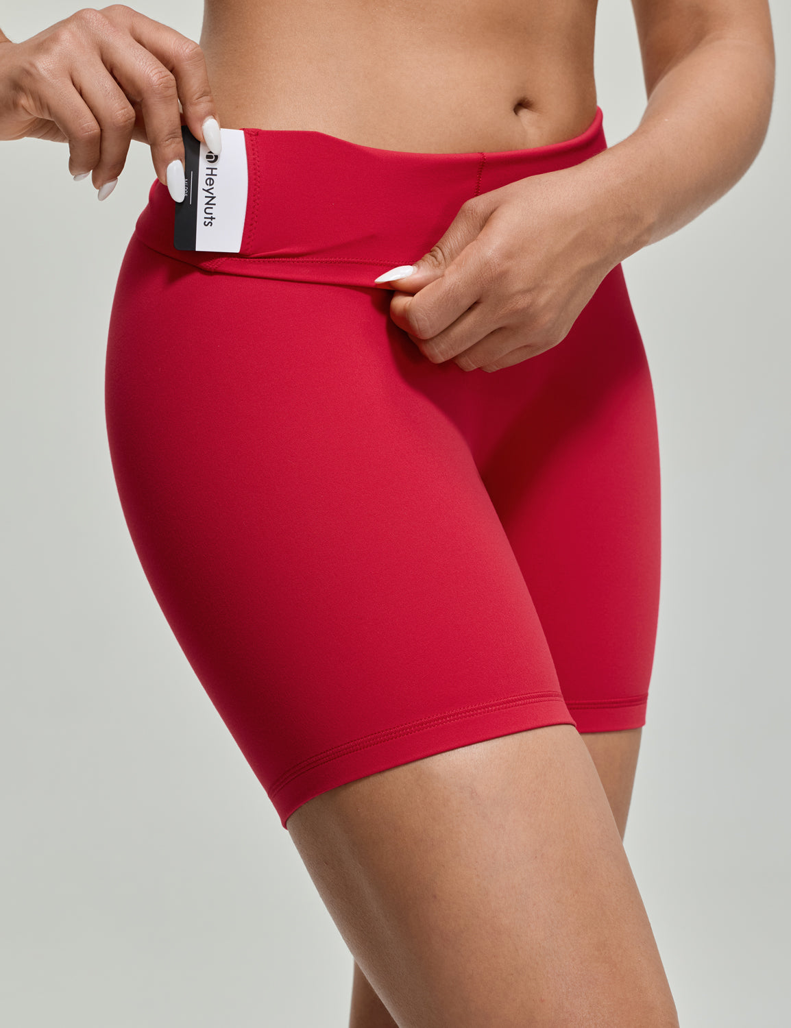 Bold V-Dip Back No Front Seam Athletic Shorts