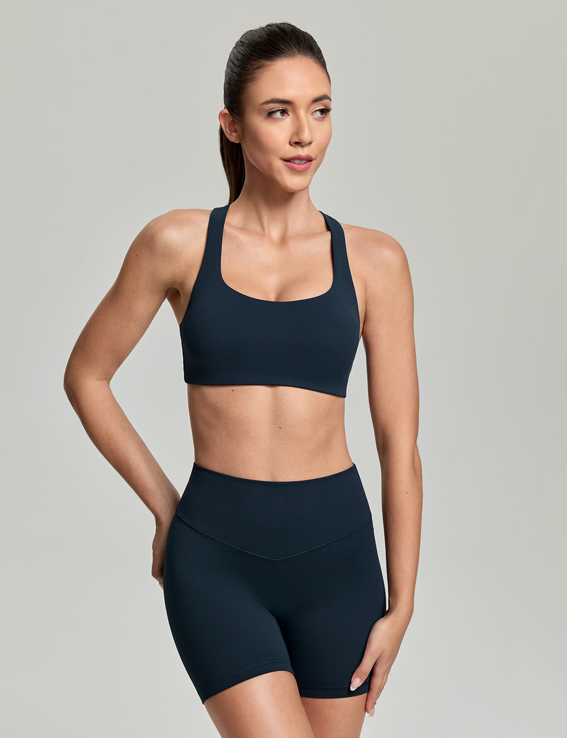 Criss Cross Back Sports Bra, A-D Cups