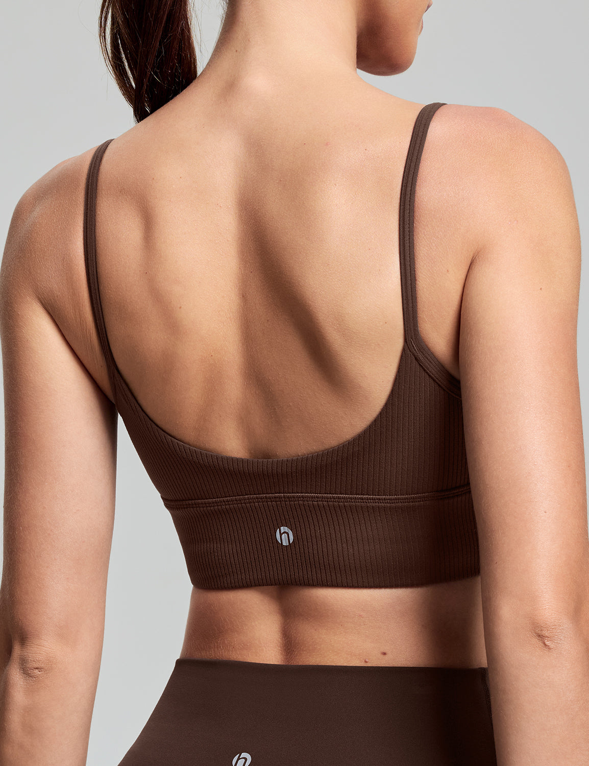 Ribbed U Back Sports Bra, A-C Cups