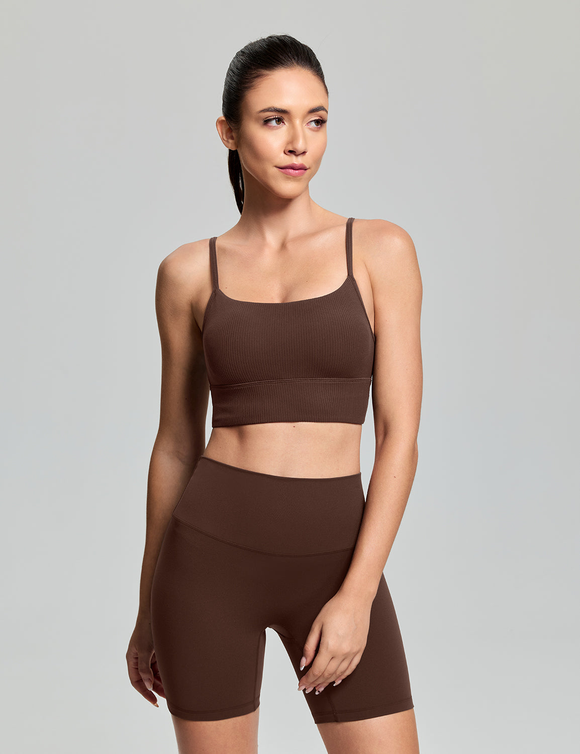 Ribbed U Back Sports Bra, A-C Cups