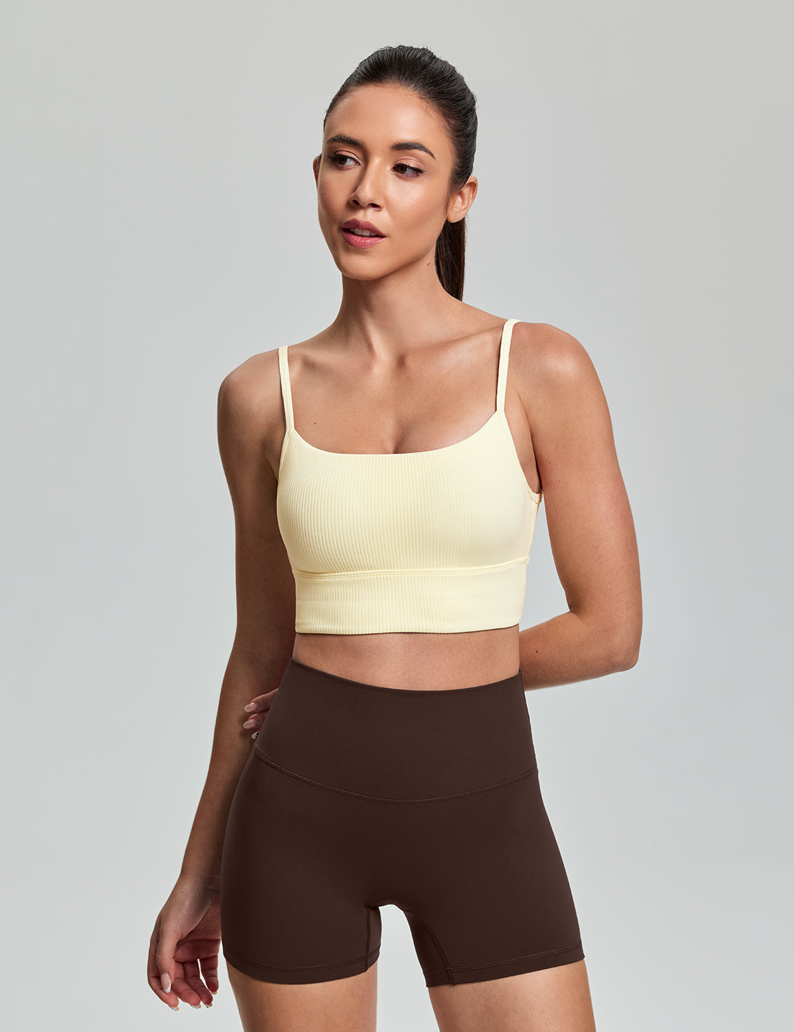 Ribbed U Back Sports Bra, A-C Cups