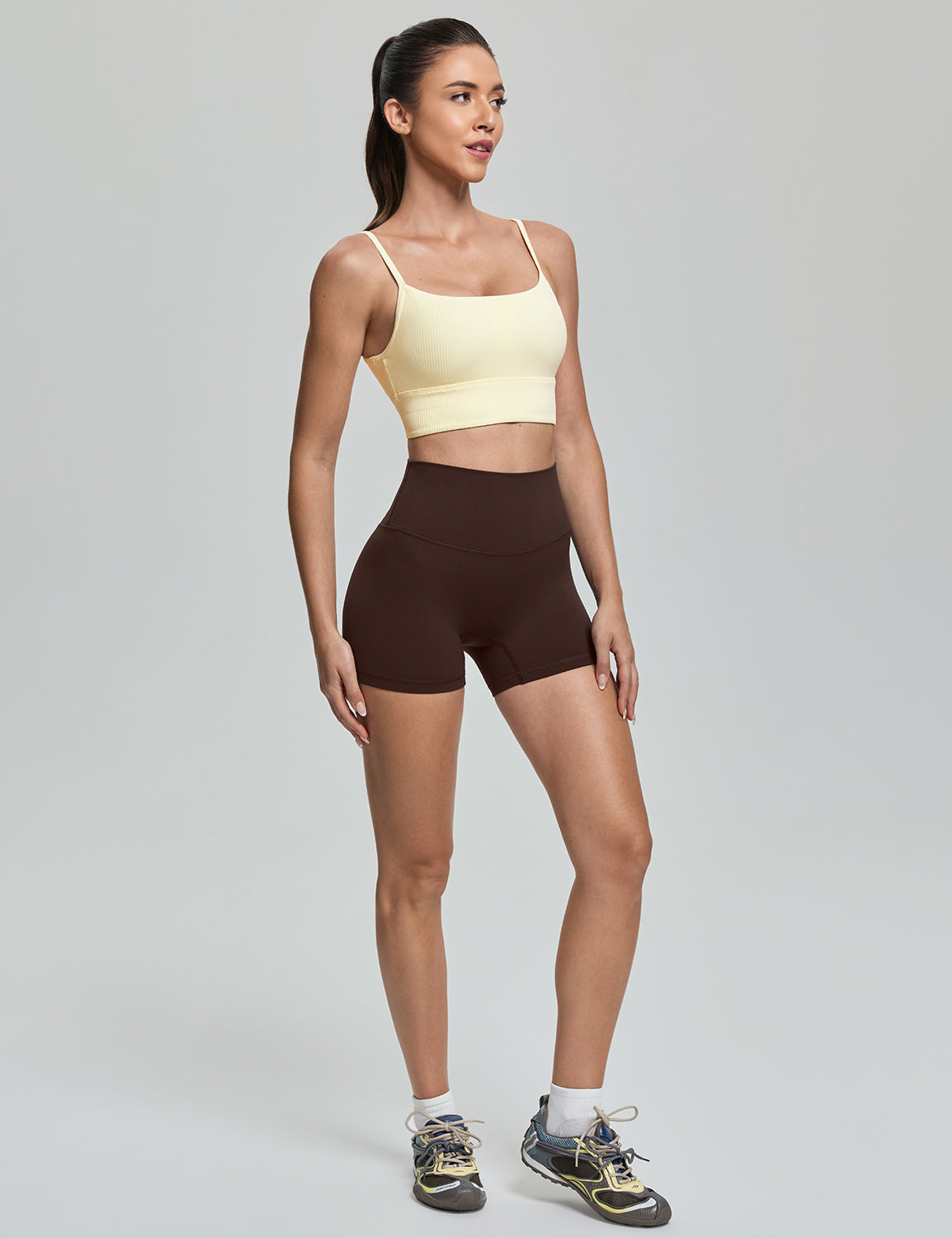 Ribbed U Back Sports Bra, A-C Cups