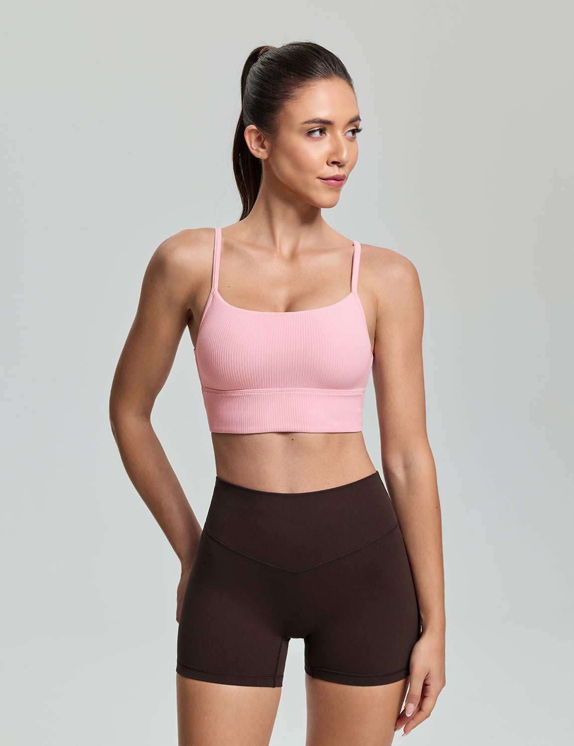 Ribbed U Back Sports Bra, A-C Cups