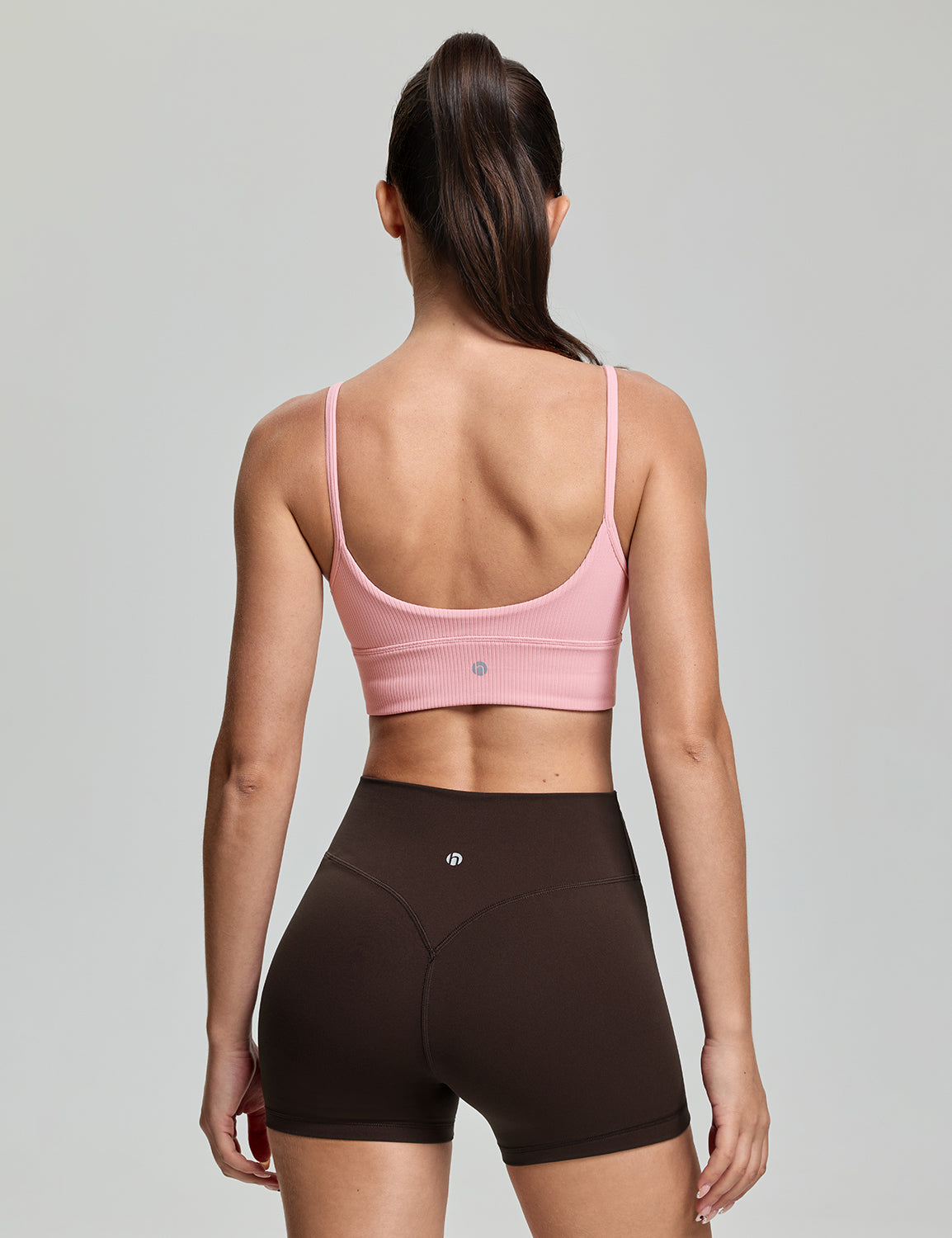 Ribbed U Back Sports Bra, A-C Cups
