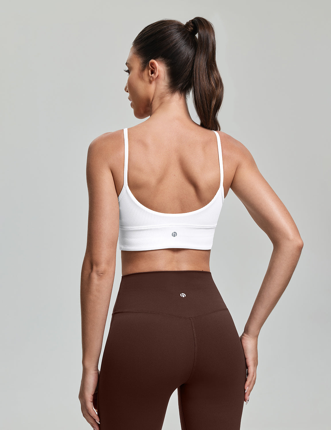 Ribbed U Back Sports Bra, A-C Cups