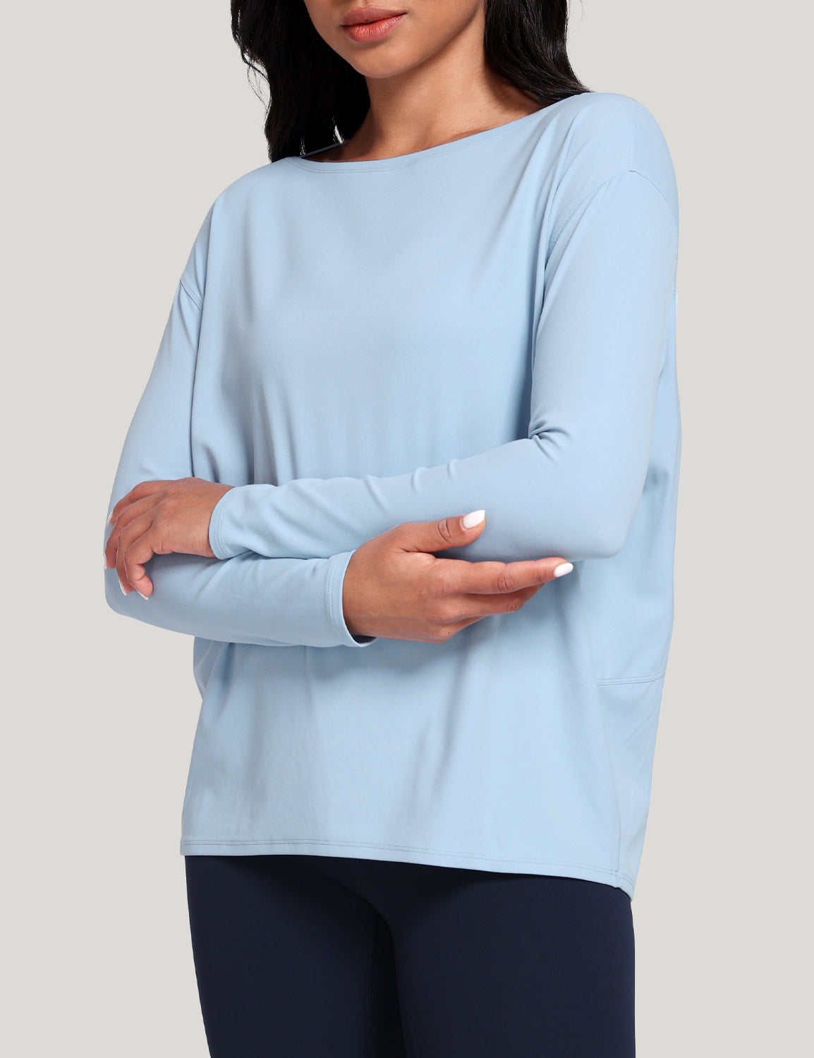 boat neck short long sleeve shirts