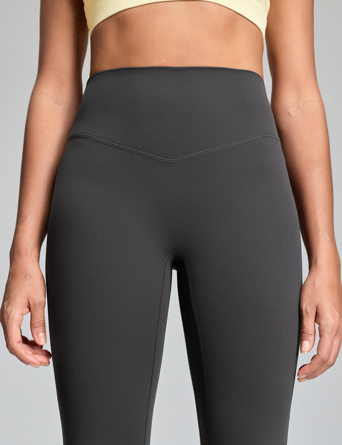 Harmony Flare Leggings No Front Seam Bold V-Dip Back