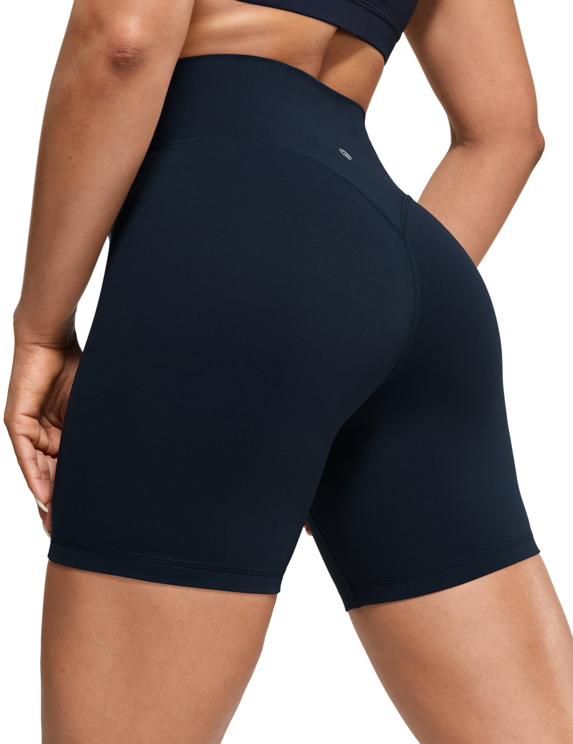Bold V-Dip Back No Front Seam Athletic Shorts