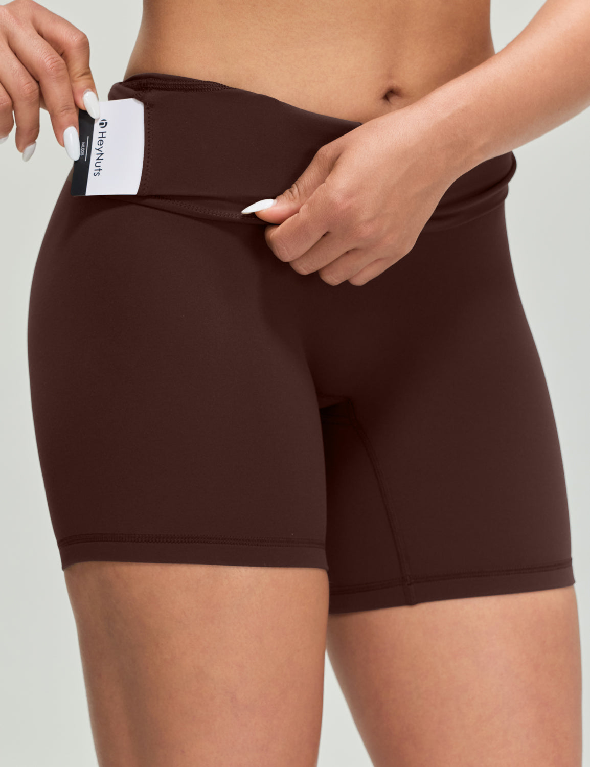 Bold V-Dip Back No Front Seam Athletic Shorts