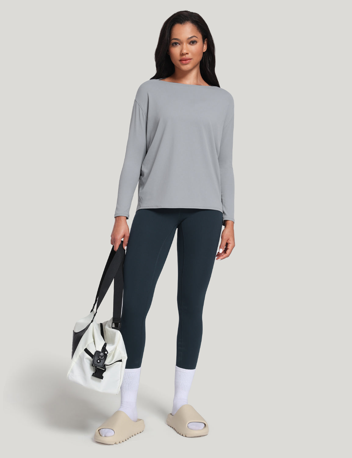 boat neck short long sleeve shirts