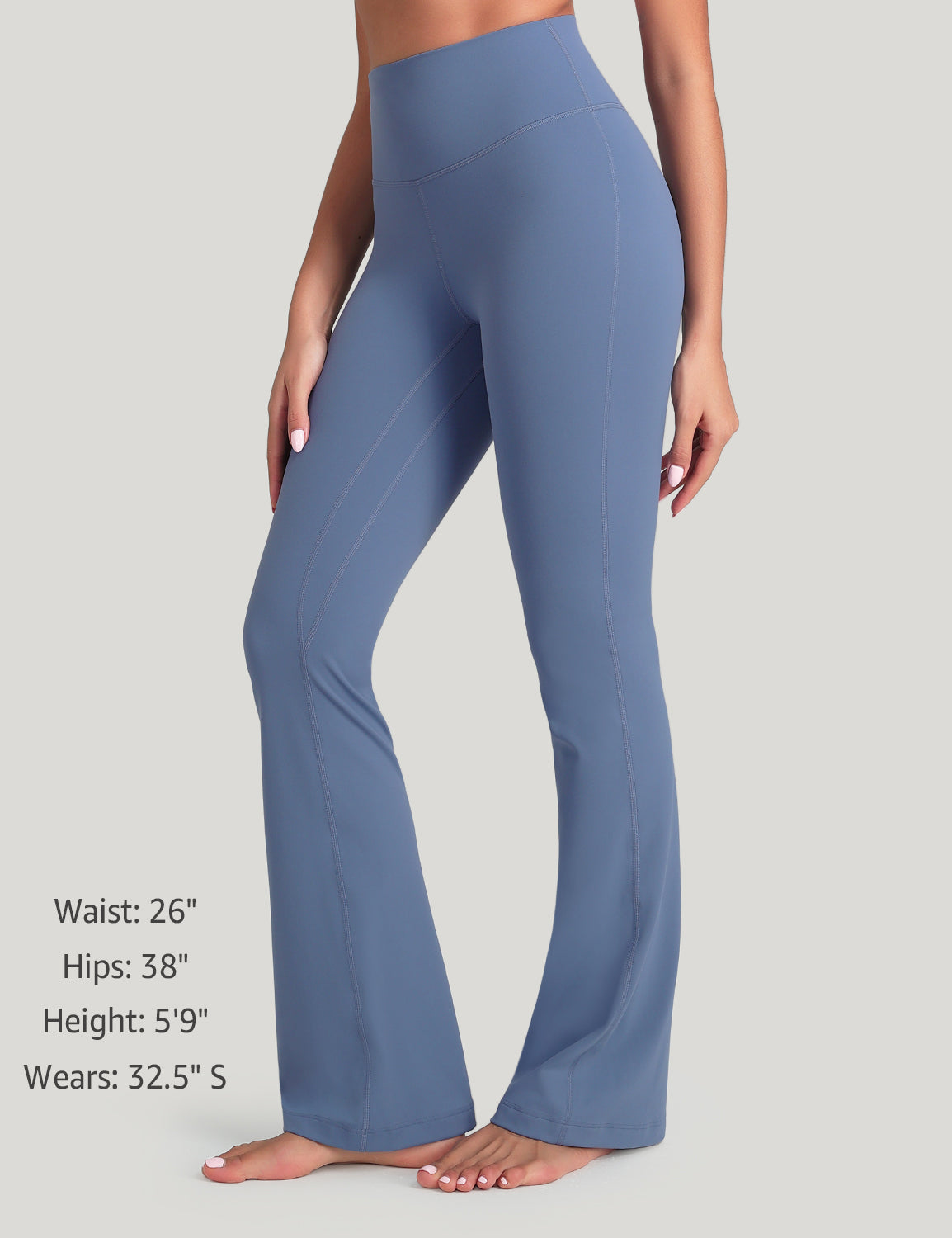 Harmony Flare Leggings Washed Denim