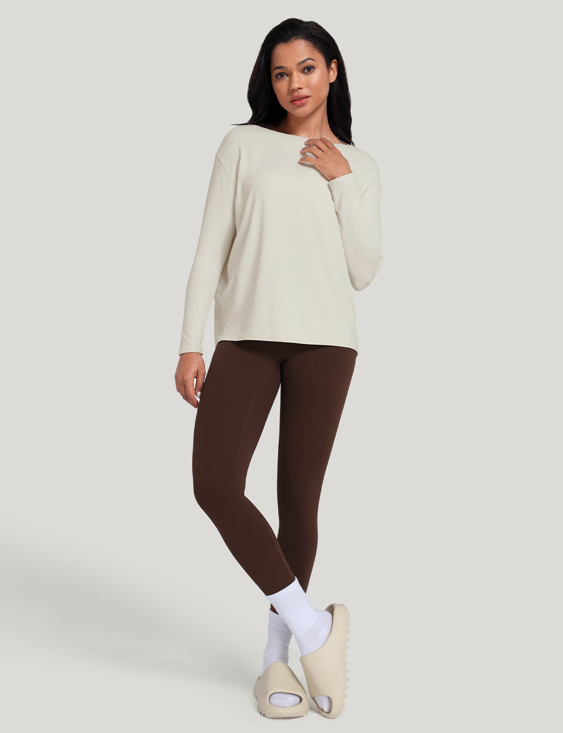 boat neck short long sleeve shirts
