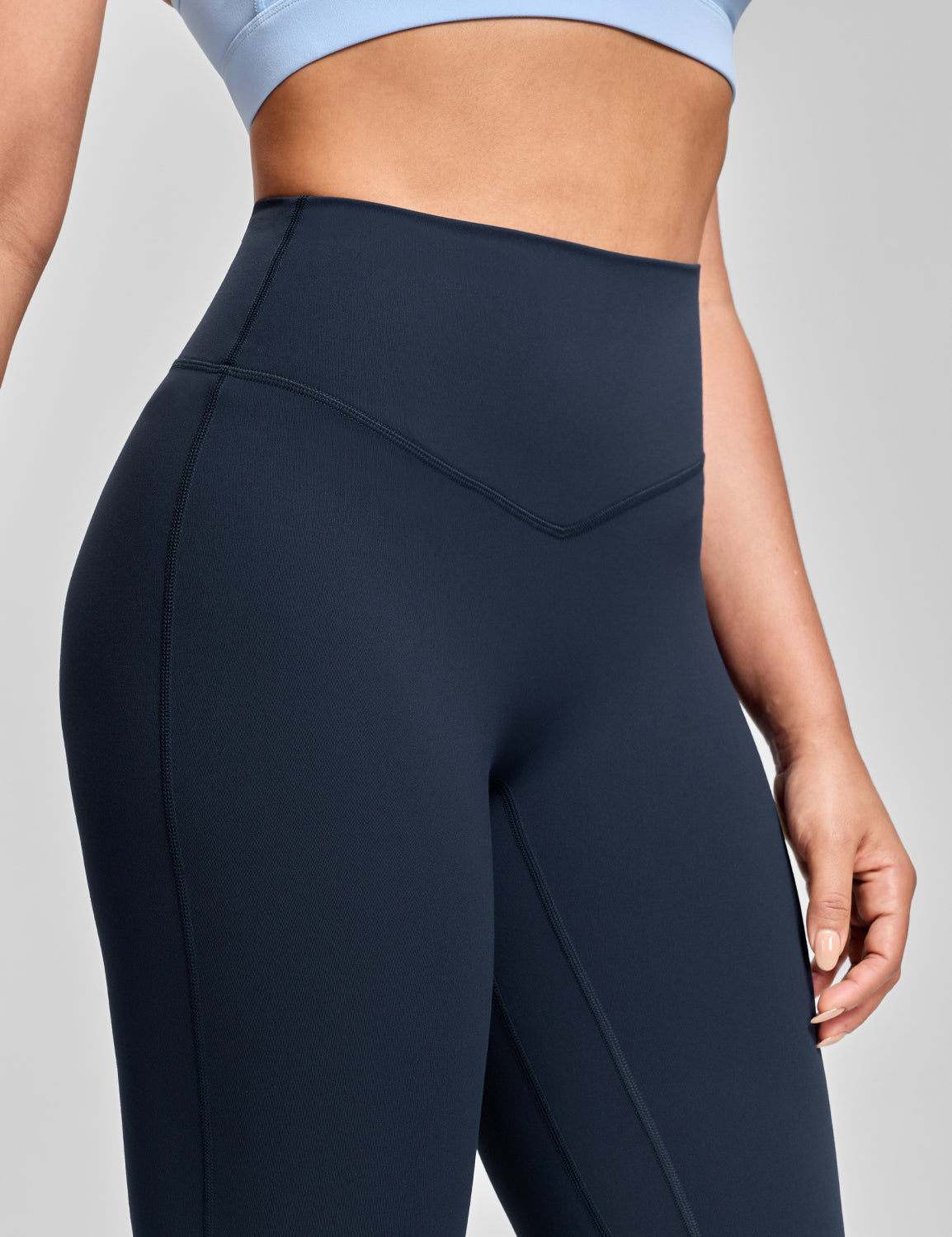 Harmony Flare Leggings No Front Seam Bold V-Dip Back