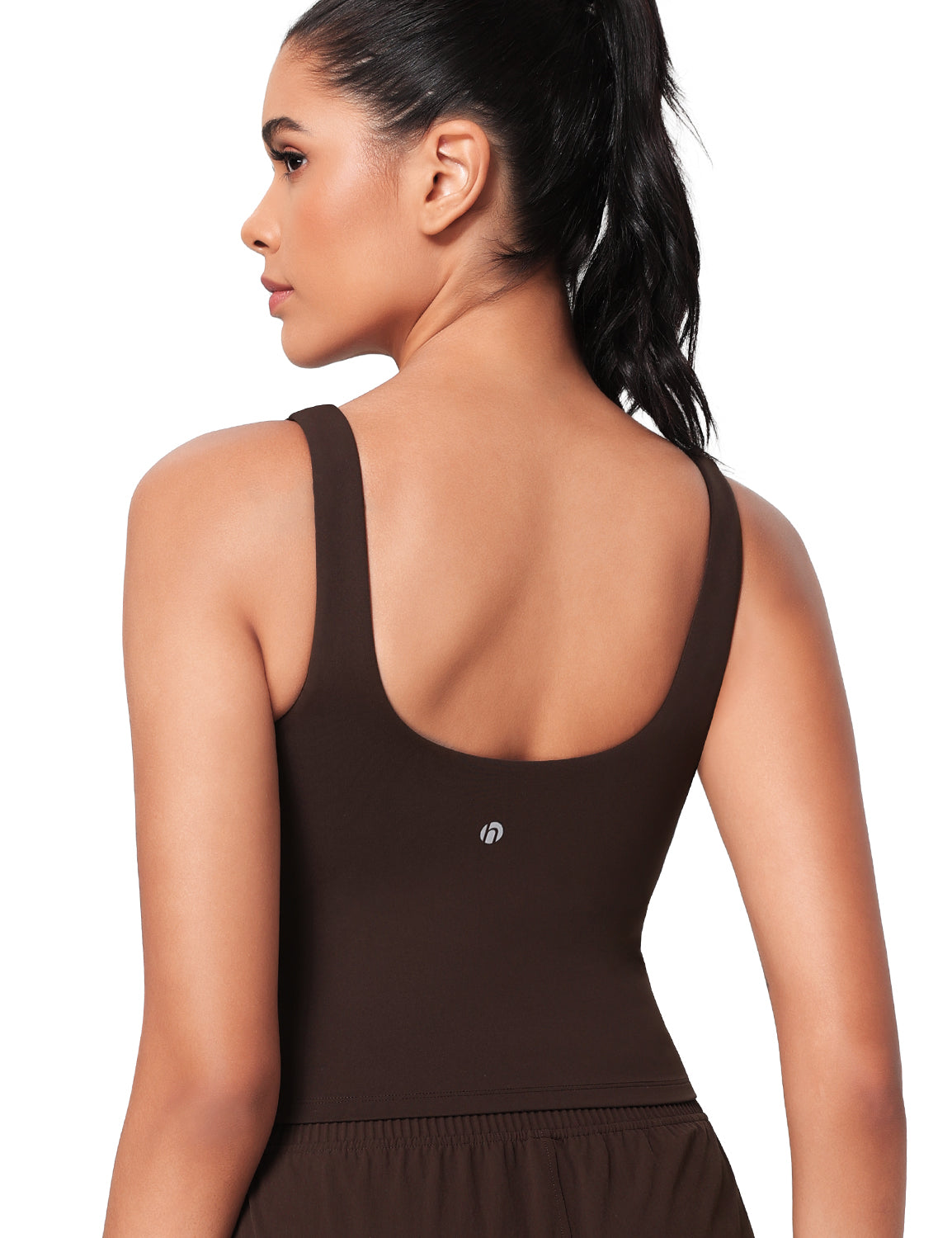 HeyNuts Zeal Bra Womens Scoop Neck Longline Sports Bras, U Back Workout Yoga Crop Tank Tops Padded A-D Cups *Updated Fit