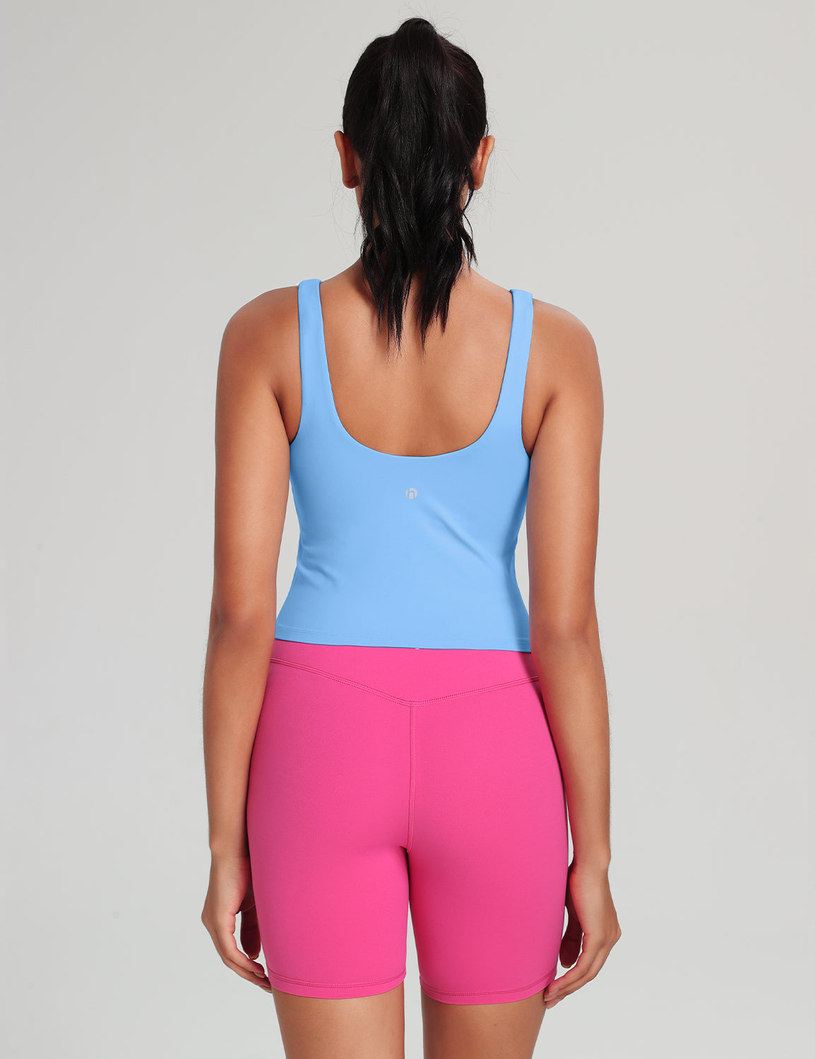 HeyNuts Zeal Bra Womens Scoop Neck Longline Sports Bras, U Back Workout Yoga Crop Tank Tops Padded A-D Cups *Updated Fit