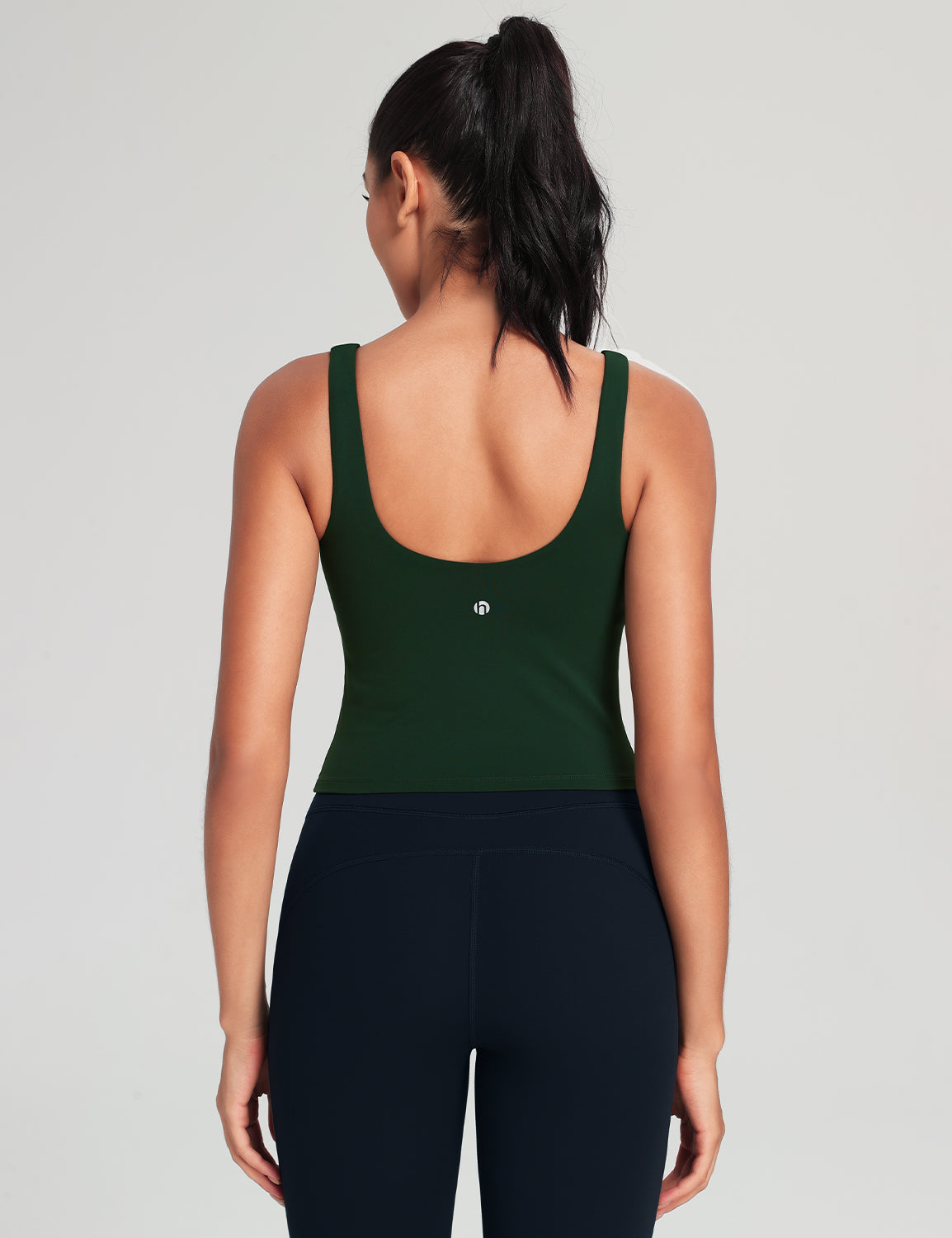 HeyNuts Zeal Bra Womens Scoop Neck Longline Sports Bras, U Back Workout Yoga Crop Tank Tops Padded A-D Cups *Updated Fit