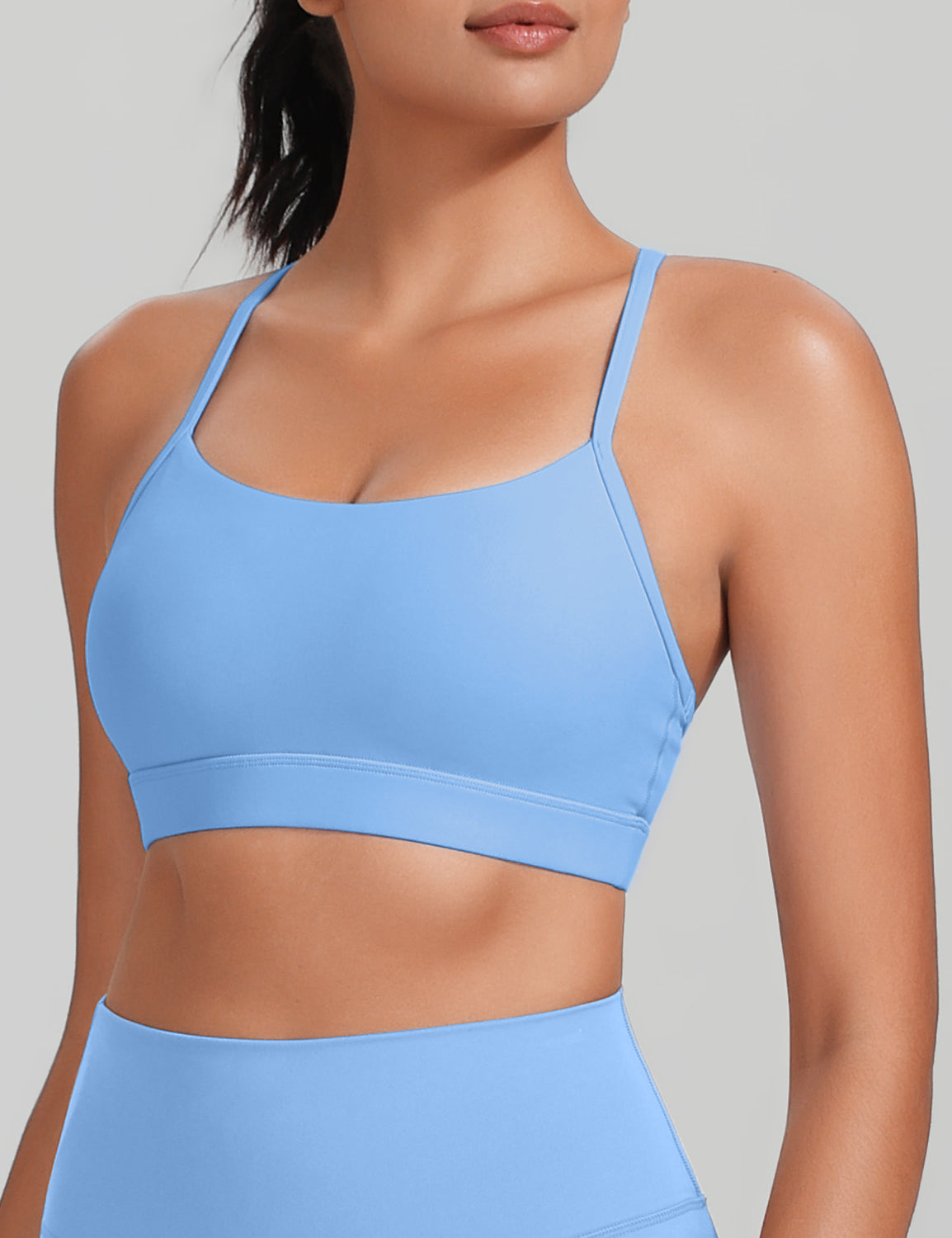 HeyNuts to Freest Womens Y Back Sports Bra, Spaghetti Strap Racerback Low Impact Workout Yoga Tops Padded A-C Cups *Updated