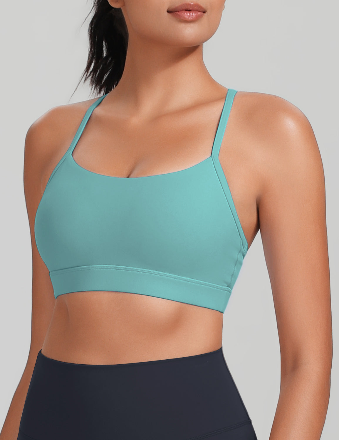 HeyNuts to Freest Womens Y Back Sports Bra, Spaghetti Strap Racerback Low Impact Workout Yoga Tops Padded A-C Cups *Updated