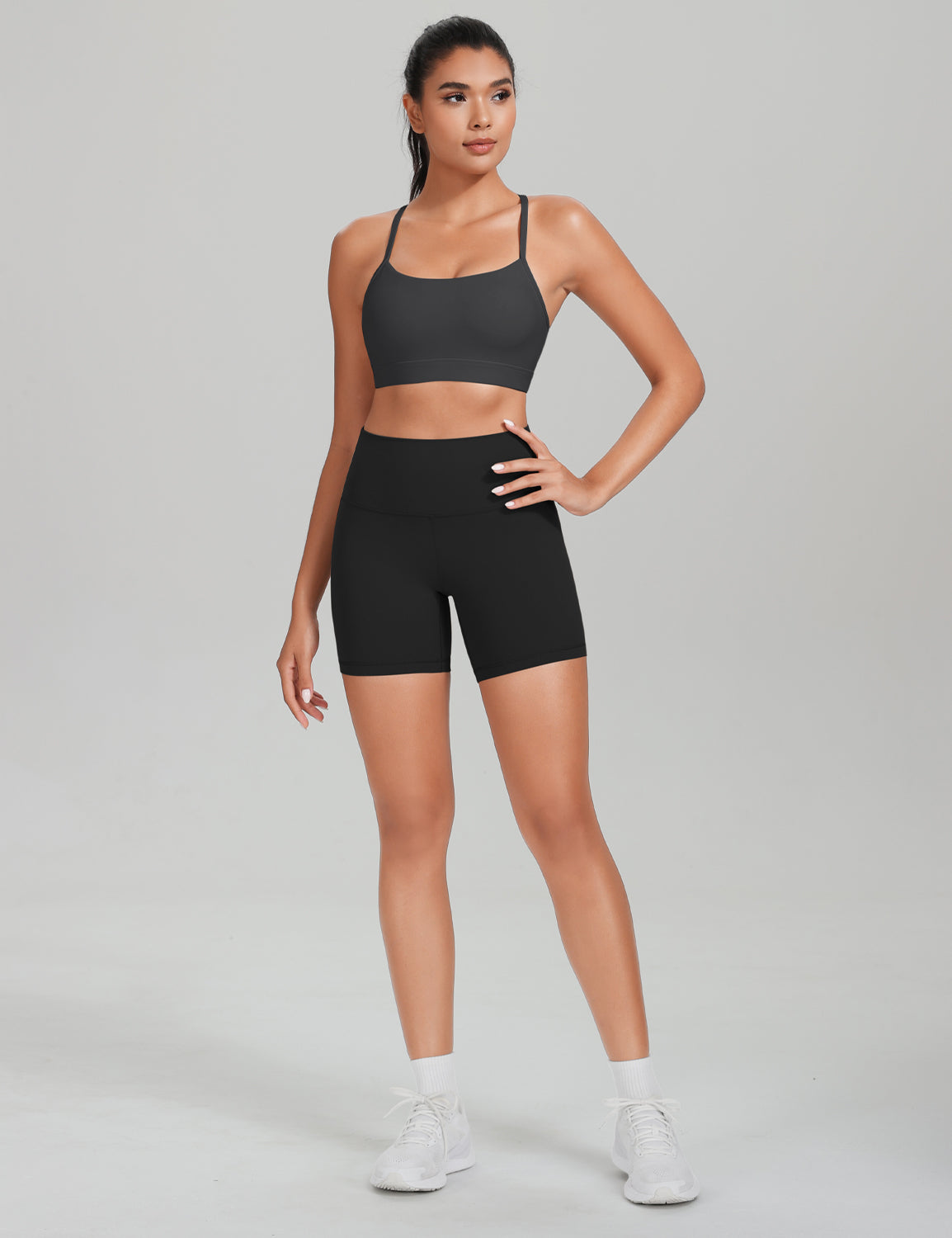 HeyNuts to Freest Womens Y Back Sports Bra, Spaghetti Strap Racerback Low Impact Workout Yoga Tops Padded A-C Cups *Updated