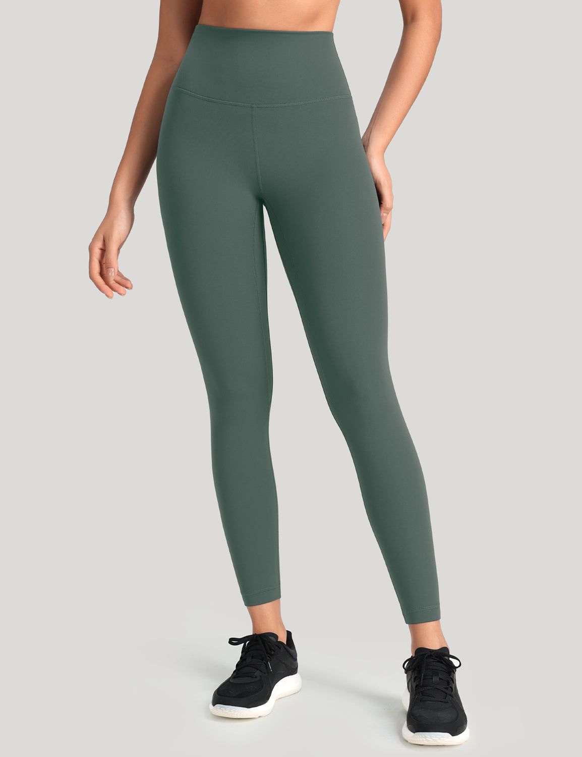 HeyNuts Workout Pro Leggings, 7/8 High Waisted Compression Gym Tummy Control Athletic Yoga Pants 25"
