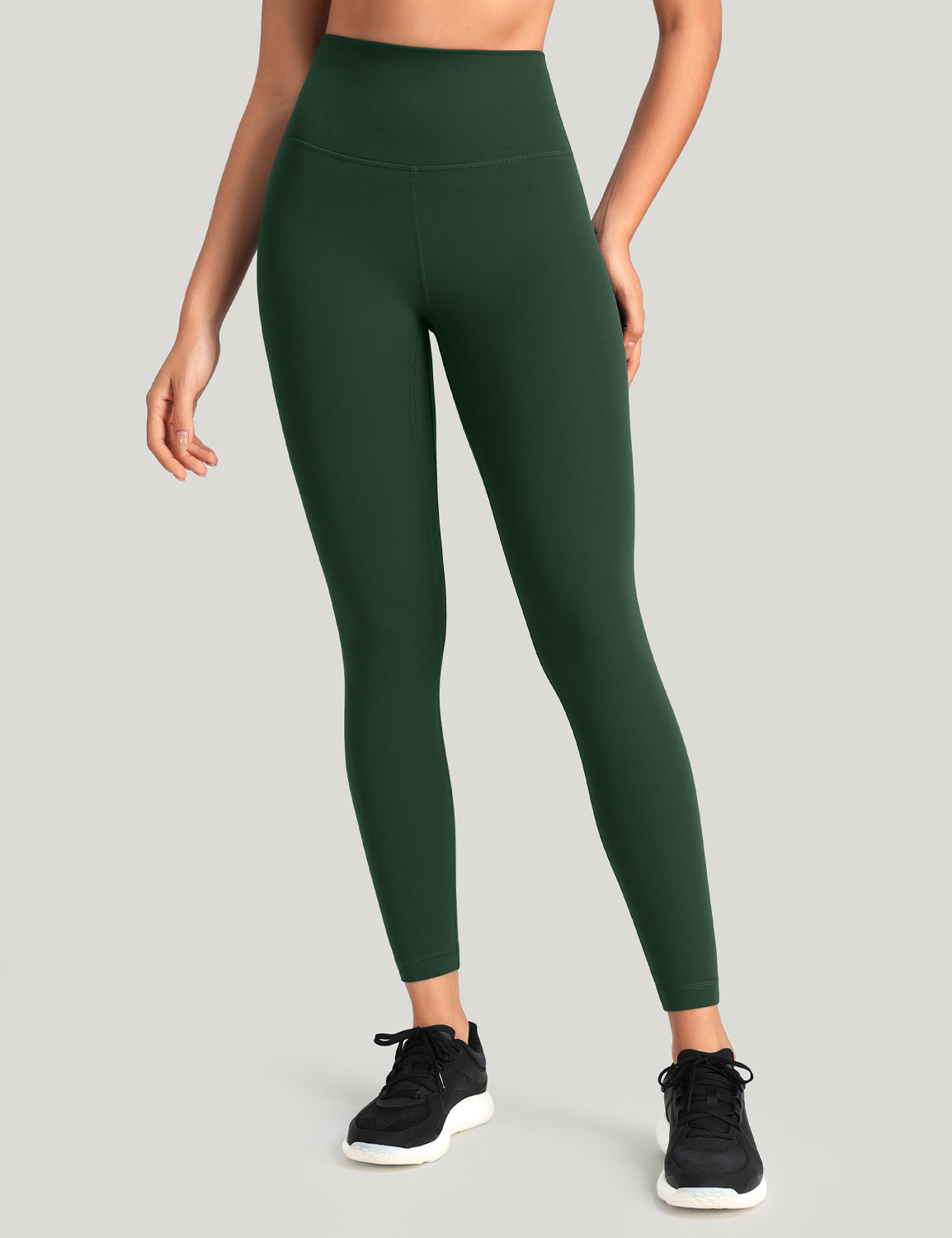 HeyNuts Workout Pro Leggings, 7/8 High Waisted Compression Gym Tummy Control Athletic Yoga Pants 25"