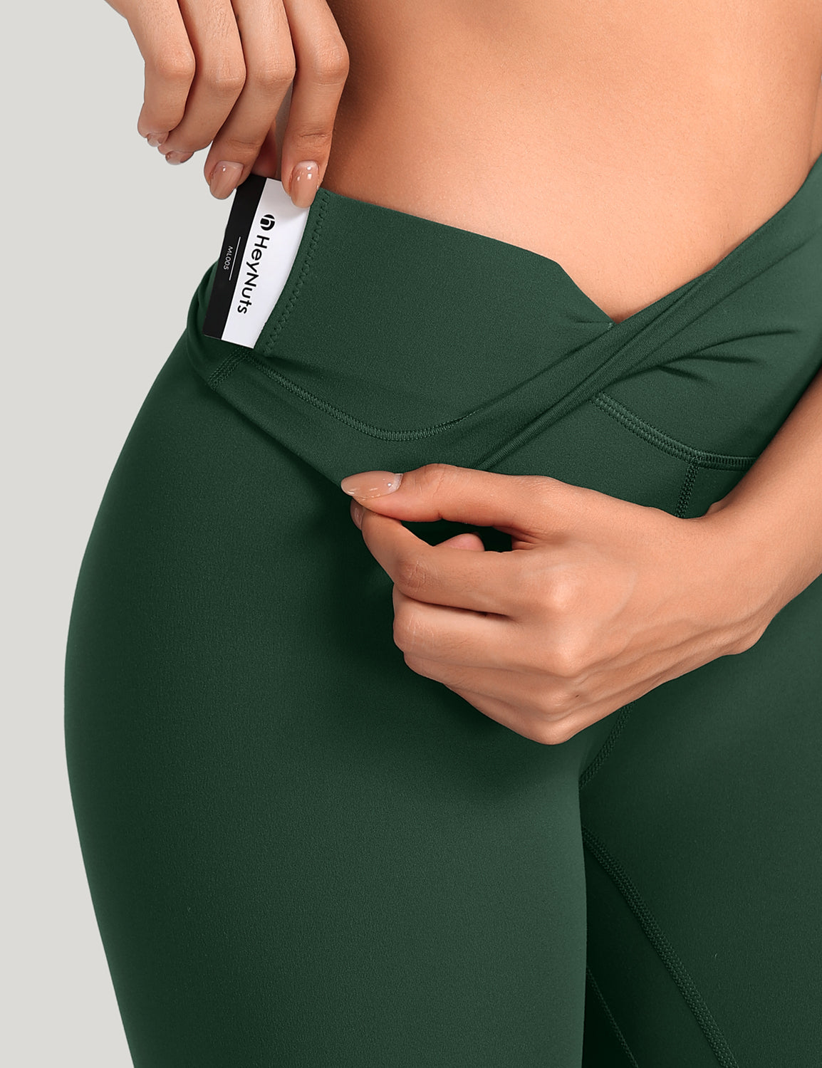 HeyNuts Workout Pro Leggings, 7/8 High Waisted Compression Gym Tummy Control Athletic Yoga Pants 25"