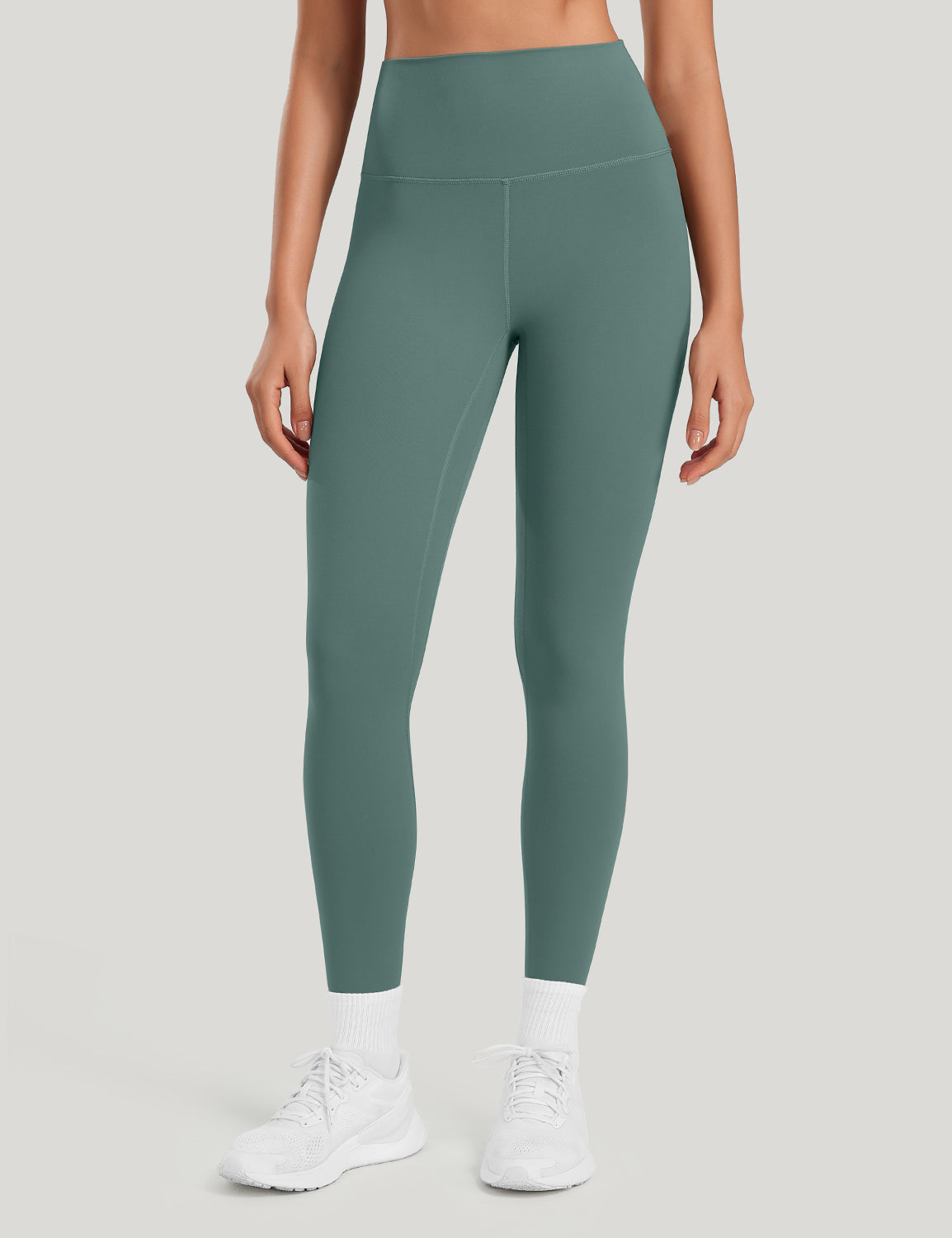 HeyNuts Workout Pro Leggings, 7/8 High Waisted Compression Gym Tummy Control Athletic Yoga Pants 25"