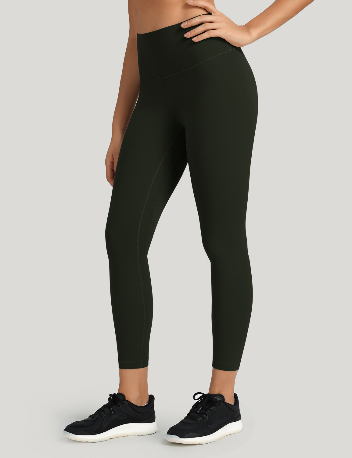 HeyNuts Workout Pro Leggings, 7/8 High Waisted Compression Gym Tummy Control Athletic Yoga Pants 25"