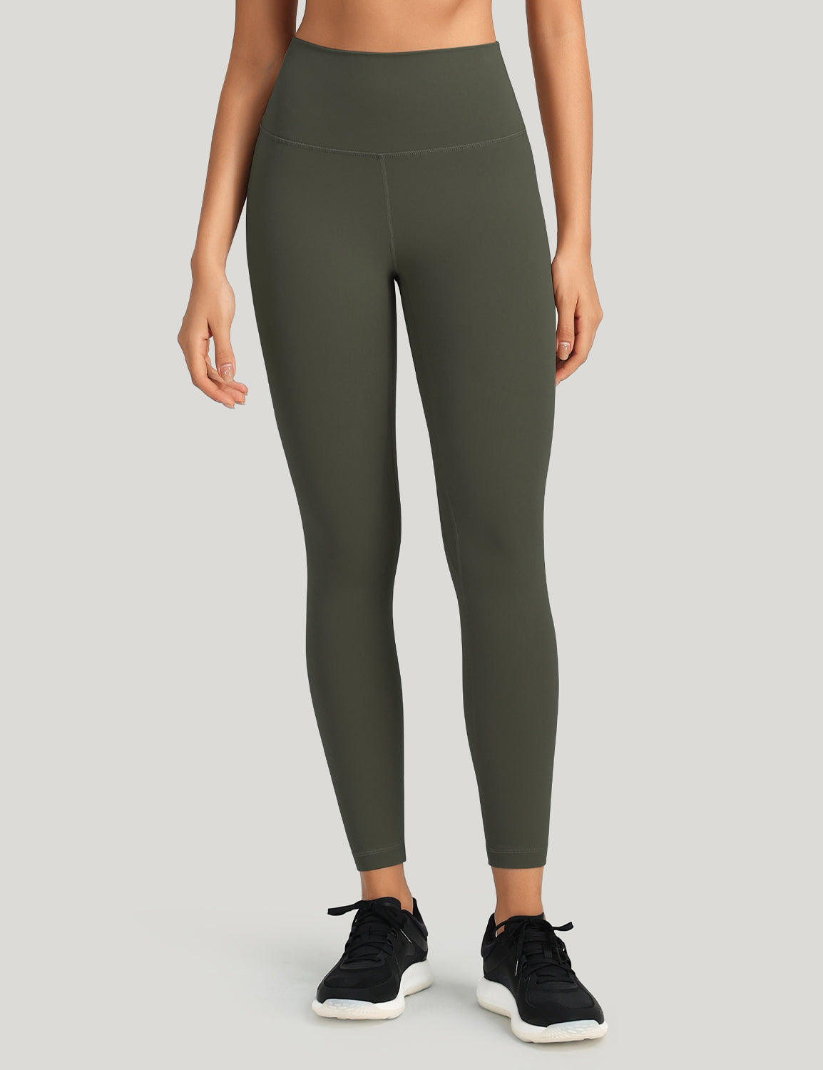 HeyNuts Workout Pro Leggings, 7/8 High Waisted Compression Gym Tummy Control Athletic Yoga Pants 25"