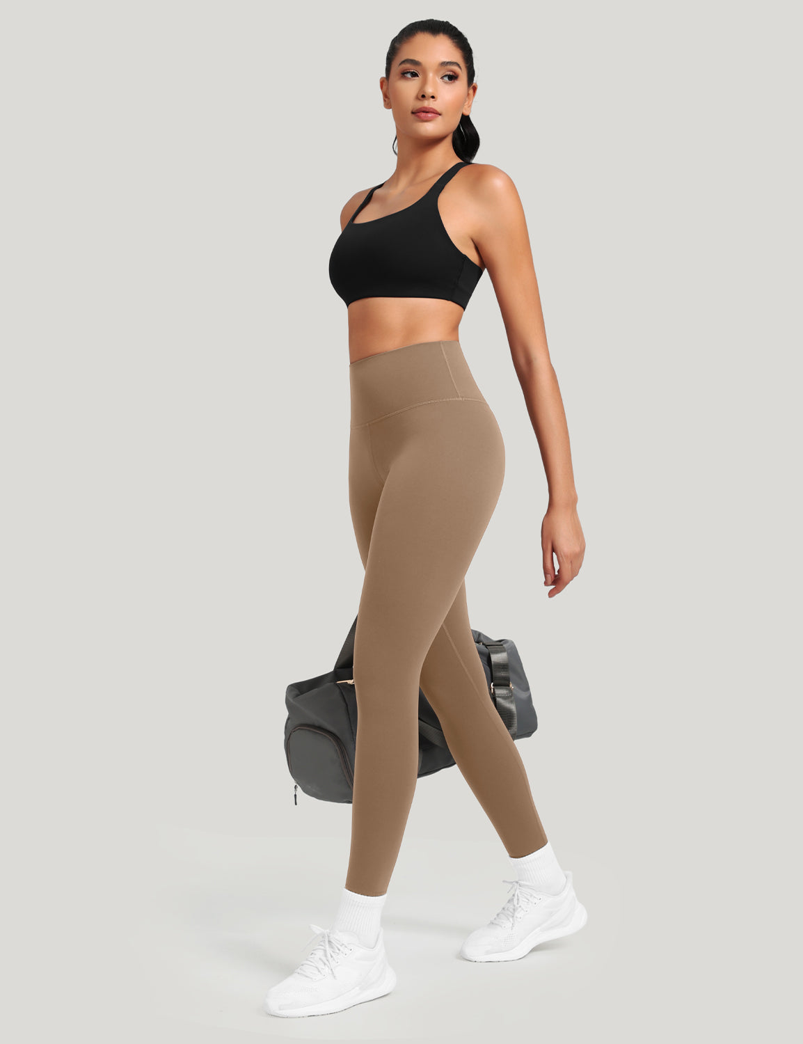 HeyNuts Pure&Plain Workout Pro 7/8 Leggings for Women, High Waisted Athletic Compression Tummy Control Yoga Pants