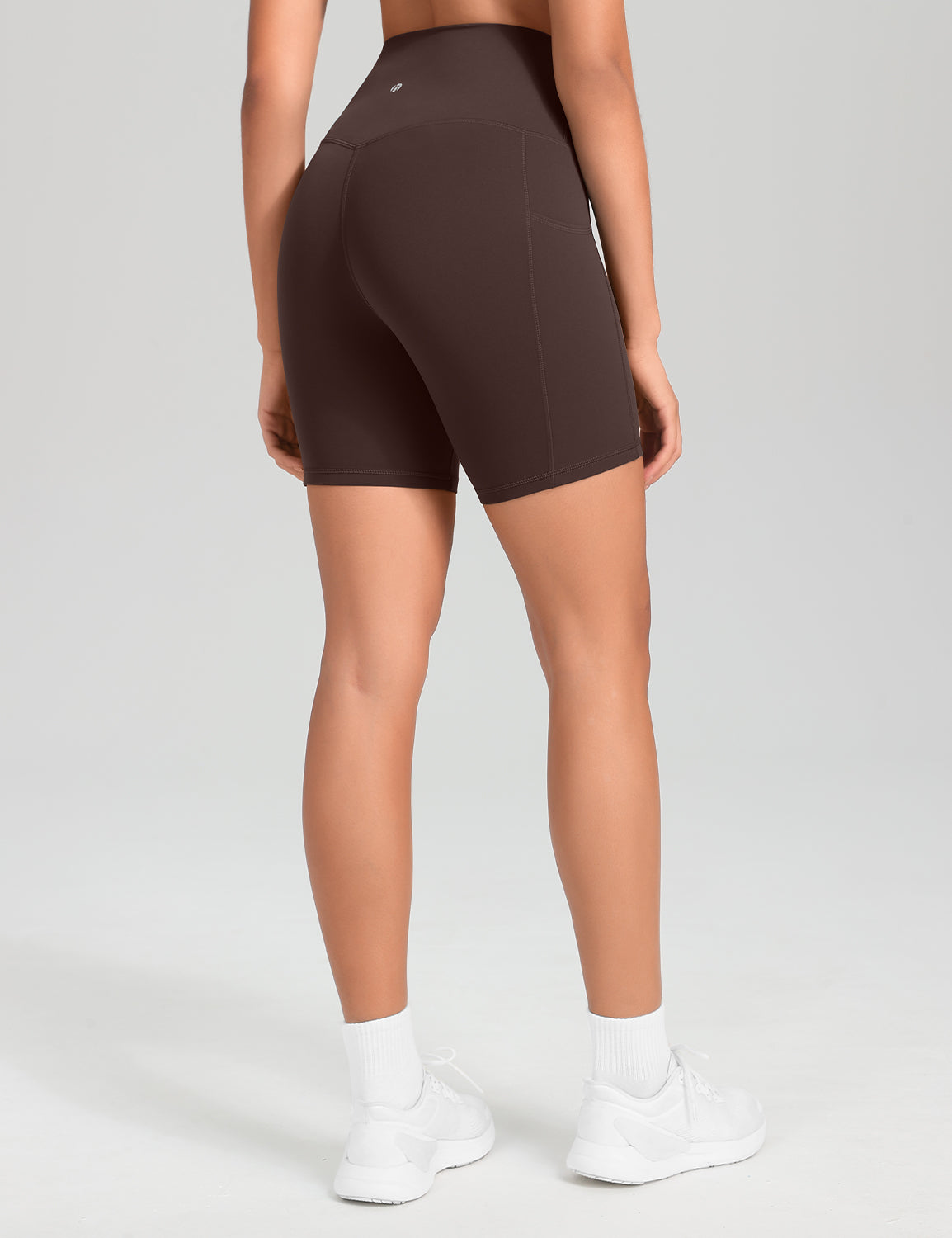 HeyNuts Workout Pro Biker Shorts with Side Pockets for Women, High Waisted Compression Yoga Shorts 6''