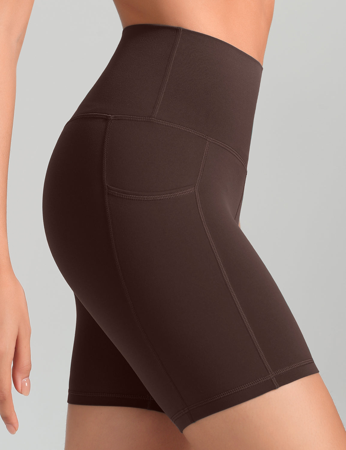 HeyNuts Workout Pro Biker Shorts with Side Pockets for Women, High Waisted Compression Yoga Shorts 6''