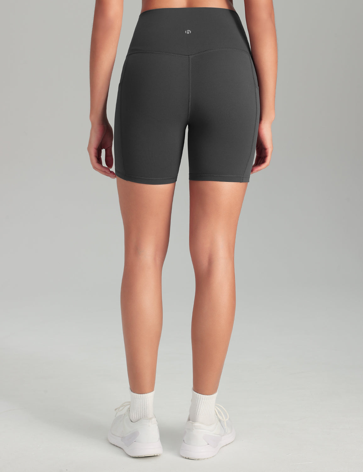 HeyNuts Workout Pro Biker Shorts with Side Pockets for Women, High Waisted Compression Yoga Shorts 6''
